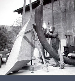 During construction at Van Alstines Wells, NY studio