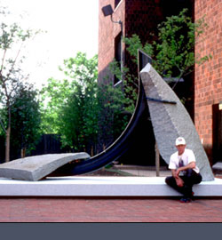 1993-4, granite and steel, 8.5'h 16'w x6'd