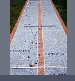 1989, granite and stainless steel, 12'h x 40'l x 30'w 