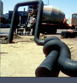 steel detail during installation