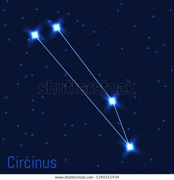 Vector Illustration Circinus Constellation Astronomical Compasses Stock  Vector (Royalty Free) 1349215934